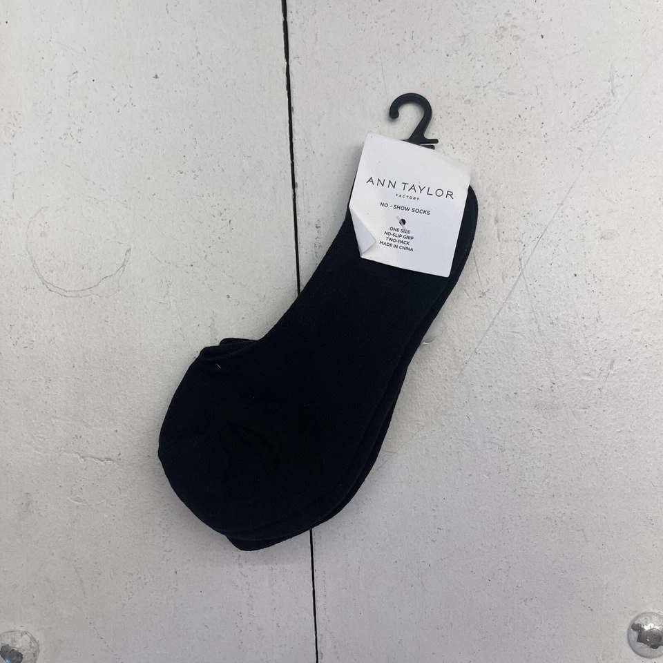 Paquete de 2 calcetines Ann Taylor negros No Show para mujer talla OS nuevos Foto 1 de 4