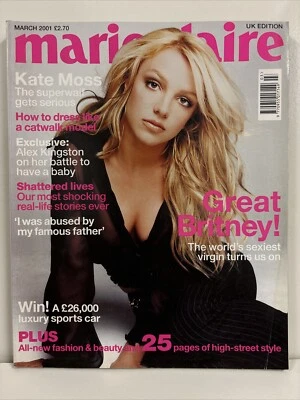 Marie Claire March 2001 Britney Spears UK Vintage fashion & Beauty Magazine Foto 1 de 2