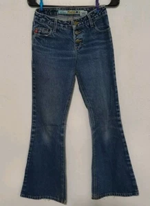 Mudd Bell Bottom Blue Jeans Women's Size 3 Vintage 100% Cotton - Picture 1 of 6