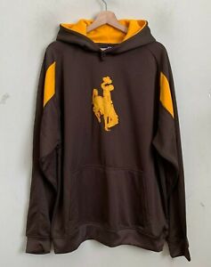 Pro Player Hoodie Pullover Cowboy Graphic Brown Orange Kangaroo Pocket Size XL