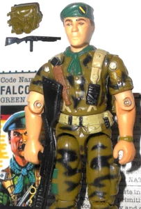 GI Joe 1987 vintage LT FALCON Lieutenant w backpack shotgun gun file card fc - Picture 1 of 4