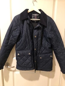Brave Soul Coat Mens Small Quilted Jacket Full Zip EUC NR Blue - Picture 1 of 8