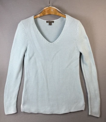 Suéter Tommy Bahama Tejido Para Mujer Talla S Cuello en V Ventoso Elegante Playa Cómodo Azul Foto 1 de 4