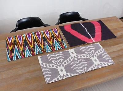 Ikat Pillow Cover Uzbek SET of 3 pcs 15.55" x 26.18" BrandNew FastShipment 16445 - Imagem 1 de 4