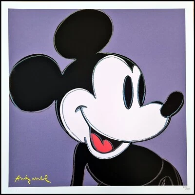 ANDY WARHOL * Mickey Mouse * lithograph * 50x50 cm*limited # 480/500 CMOA signed - Bild 1 von 4