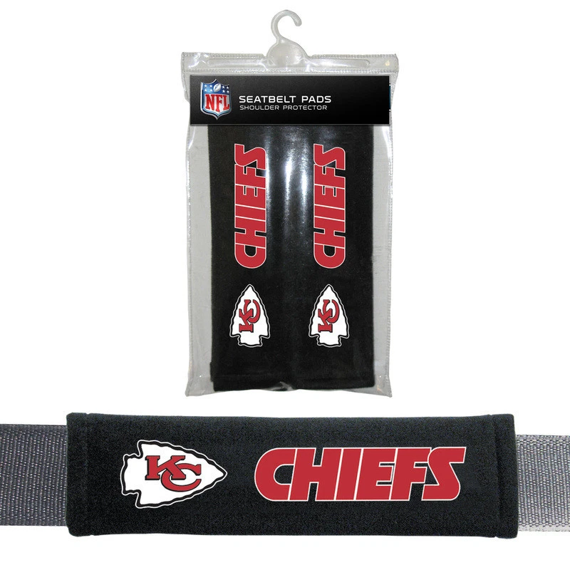 2 piezas NFL Kansas City Chiefs bolsa coche camión almohadillas para cinturón de seguridad/cubiertas para hombreras Foto 1 de 2