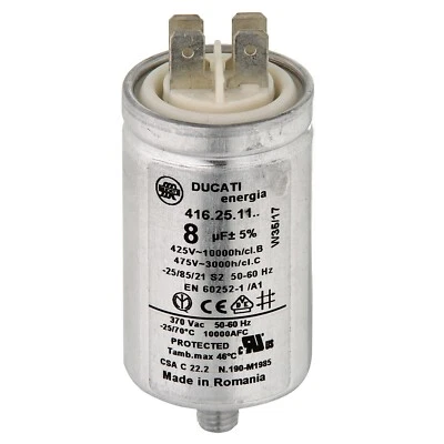 White Knight CL437WV, CL447WV,  CL637AV Tumble Dryer Capacitor 8uf 450vac 8mfd - Image 1 of 4