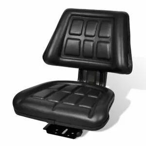 Lawn Tractor Seat Forklift Garden Riding Mower Backrest Adjustable Steel PVC - Picture 1 of 6