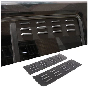 2* Ventilador de ventana trasera de aleación negra borde exterior Louvre para Hummer H3 2003-09 - Imagen 1 de 19