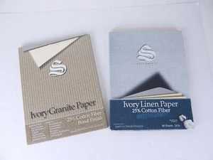 Southworth Resume Paper Assortment - Ivory Linen & Ivory Granite 8.5 x 11 in  - Picture 1 of 8