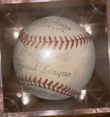 50-е 60-е Mickey Mantle Официальная Лига Rawlings Бейсбол Винтаж New York Yankees - Изображение 1 из 4