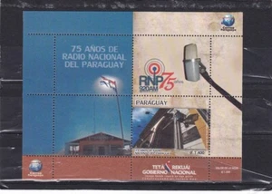 Paraguay 75th birthday of national radio mnh sheet 2017 - Picture 1 of 1