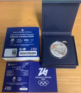 ITALIA 2025 6 EURO ARGENTO 1 OZ GR.31 GIOCHI PARAOLIMPICI MILANO CORTINA 2026 - Foto 1 di 3