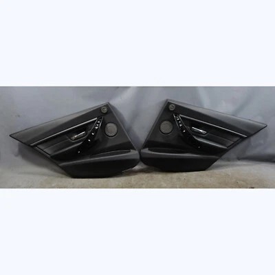 12-19 BMW F30 F31 3-Series 4dr Rear Interior Door Panel Pair Black Leather OEM — 第 1/4 张图片