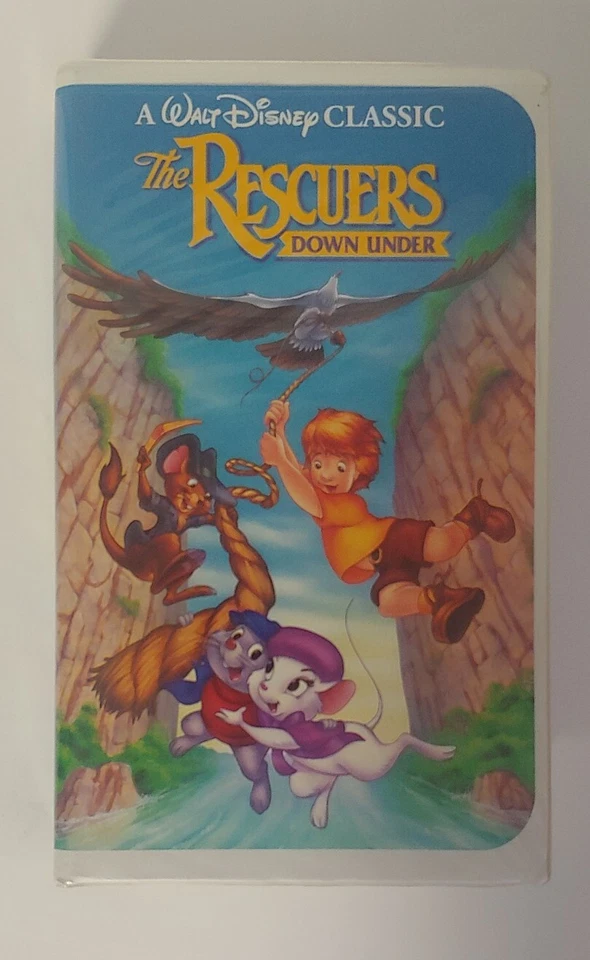 Walt Disney The Rescuers Down Under VHS 1142 Tape Black Diamond 1991 Clamshell - Image 1 of 4