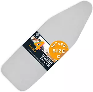 Ironing Board Cover and Pad Standard Size 18X49 Inch,Large Extra Wide, Adjustabl - Picture 1 of 12