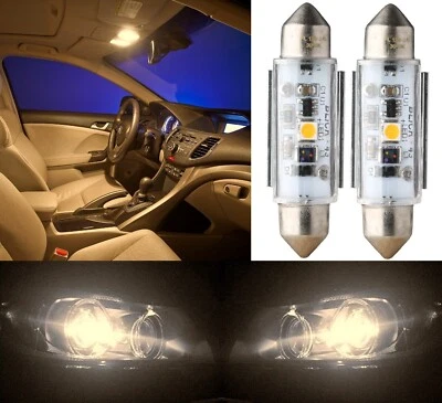 Flosser LED Light 6411 212-2 1W Warm White Two Bulbs Interior Dome Festoon Stock - Image 1 of 4