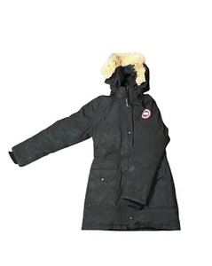 Chaqueta Parka Canada Goose Para Hombre M Piel Negra Con Capucha Manga Larga Botón Delantero - Imagen 1 de 6