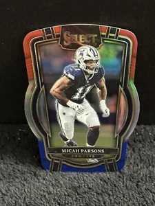 Micah Parson 2022 Panini Select rojo blanco azul troquelado Prizm #275 Dallas Cowboys - Imagen 1 de 2