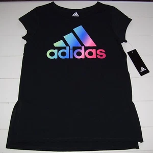 Girls Adidas Black T Shirt L 14 - Picture 1 of 2