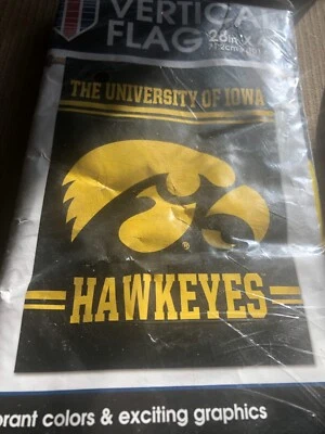 IOWA HAWKEYES Indoor/Outdoor 28” x 40” Flag - Image 1 of 3