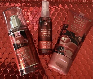Bath and Body WINTER CANDY APPLE Travel Body Cream, Fragrance Mist & Sanitizer - Picture 1 of 1