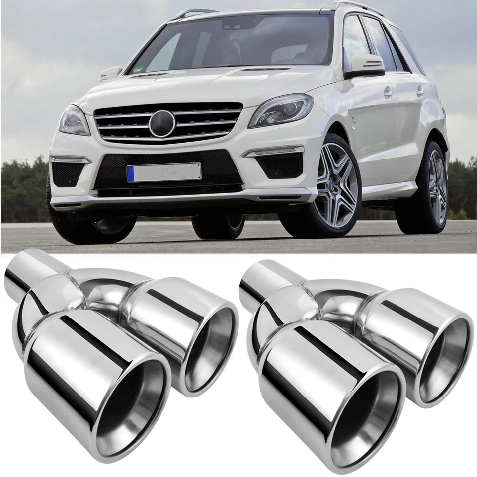 Par de tubos de escape de 2,5" a 3,5" para Mercedes Benz ML63 ML350 ML400 ML500 2007-2014 Foto 1 de 4