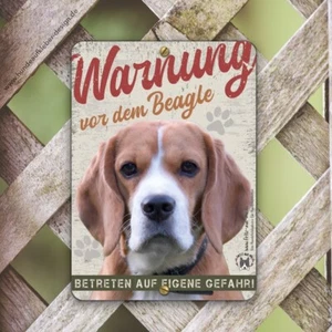 Cartello Beagle razze di cani segnaletica DIN-A5 cane resistente alle intemperie | cartelli per cani 51S - Foto 1 di 3