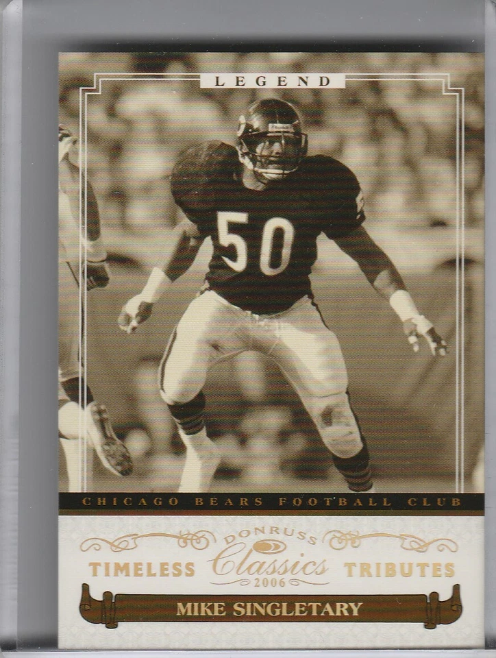 2006 DONRUSS CLASSICS #255 MIKE SINGLETARY GOLD LEGEND BEARS HOF 16/25 2210 - Image 1 of 1