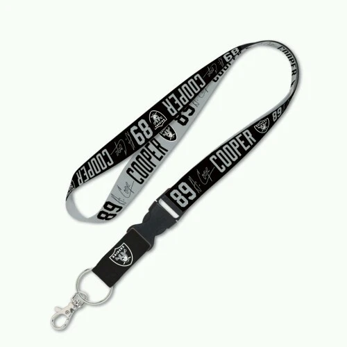 AMARI COOPER OAKLAND RAIDERS KEY LANYARD DETACHABLE BUCKLE 1" WIDTH 22" LONG  - Image 1 of 1