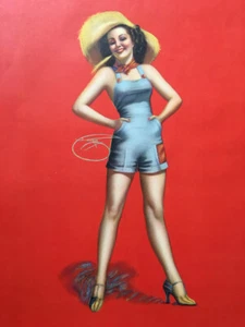 Billy DeVorss — pin-up — Farmerette — chromo originale — 21 x 28 cm. — 1950. - Picture 1 of 3