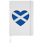 'Scotland Flag Love Heart' A5 Ruled Notebooks / Notepads (NB038244)