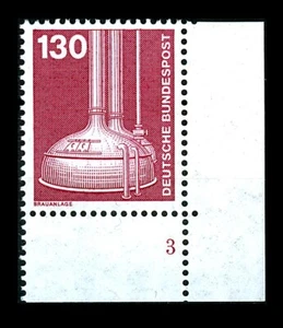 BUND Industrie und Technik, 130 Pf**, Mi. 1135 - Eckrand u.r. mit Formnummer 3 - Picture 1 of 1