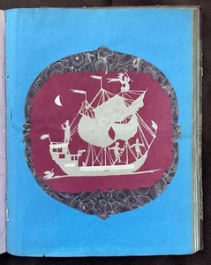 c.1820s/30s Scrapbook Including Paper Cutting Art, Drawings and Prints - Picture 1 of 12