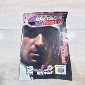 N64 Wayne Gretzky's 3D Hockey 96 Nintendo 64 Auténtico Manual Solo * - Imagen 1 de 10
