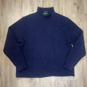 Suéter J Crew Para Hombres Grande Azul Cuello Redondo 100% Lana de Cordero Lana de Pescador Pullover - Imagen 1 de 6