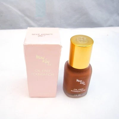 Mary Kay Oil-Free Foundation #0027 DEEP BRONZE 1 oz NEW NIB imp VINTAGE - Image 1 of 4
