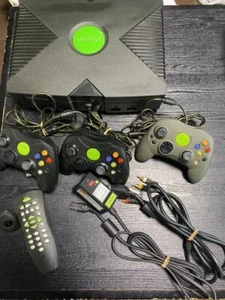Microsoft Xbox Home Console Black unit 56 Games set NTSC-J used Rare tested - Picture 1 of 12