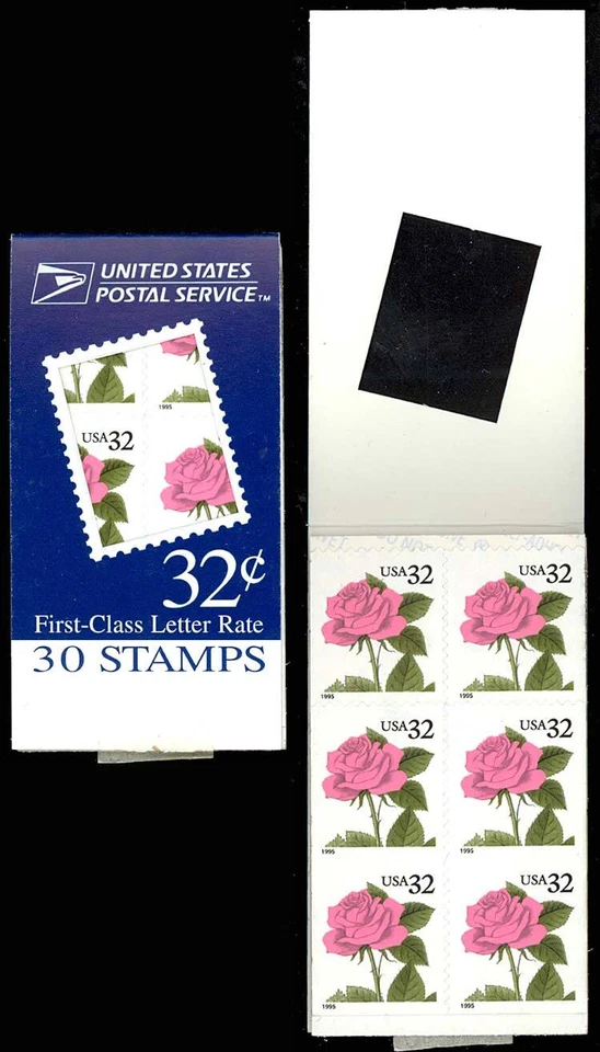 2492h, RARE BOOKLET WITH TWO IMPERFORATE BETWEEN ERROR PAIRS - Stuart Katz - Image 1 of 1