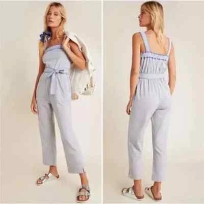 Anthropologie Saturday Sunday Madeline Jumpsuit Gray Terry SZ XS - Image 1 of 4