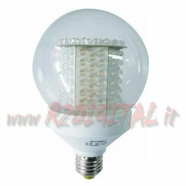 LAMPADINA GLOBO 150 LED E27 BASSO CONSUMO LUCE FREDDA VETRO TRASPARENTE LUCE - Immagine 1 di 1
