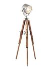 Antique Spot Light With Wooden Natural Tripod Floor Lamp Home & Office Decor
