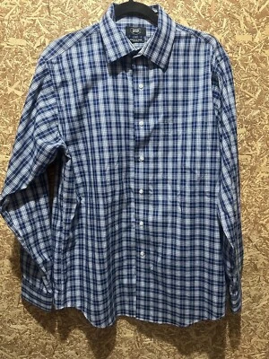 Berkley Jensen Hombre Azul/Blanco Cuadros Manga Larga Con Botones Talla M Foto 1 de 4