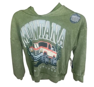 Ford Bronco Jungen Retro Grafik Mineral Washed Hoodie mit langen Ärmeln M (8) - Bild 1 von 6