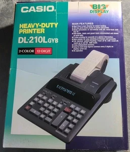 Casio Calculator DL-210L GYB 2 Color Ribbon Printing Heavy Duty 12 Digit - Picture 1 of 18