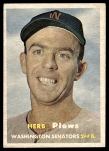 1957 Topps Herb Plews Rookie Washington Senators #169 - Bild 1 von 2