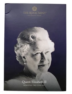United Kingdom The Royal Mint Queen Elizabeth ii Memorial Two-coin Set - Picture 1 of 7