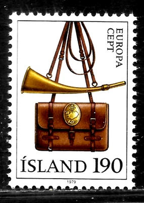 HICK GIRL-OLD M.N.H. ICELAND SC #516 POST РОЖОК И СУМКА A5868 - Изображение 1 из 2