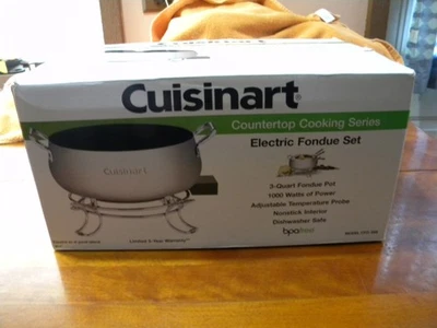 Cuisinart электрический 3QT фондю набор новый 8 фондю вилки модель CFO3SS - Изображение 1 из 2