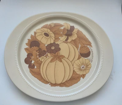 Terra Prato Brotzeitteller Rosenthal Studio Line Beige braun Blumen 28x25 cm - Bild 1 von 4